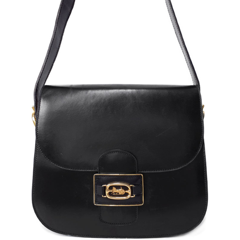 Celine Carriage Buckle Leather Shoulder Bag